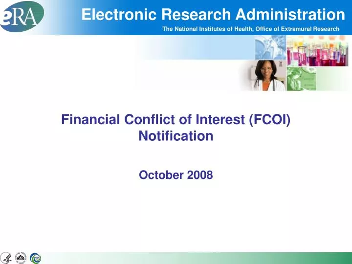 financial conflict of interest fcoi notification