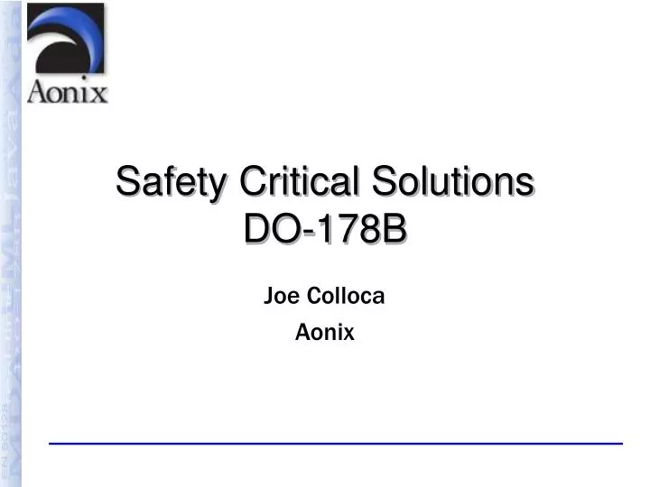 safety critical solutions do 178b