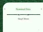 Nominal Data - slide 1