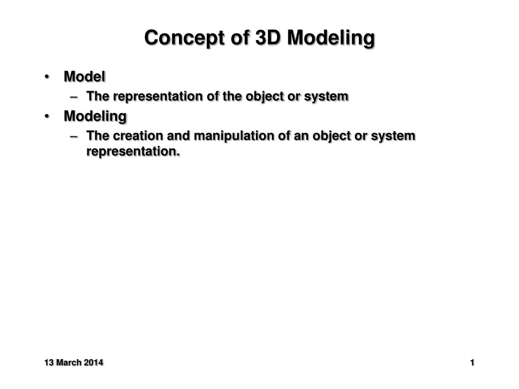 PPT - Concept of 3D Modeling PowerPoint Presentation, free download ...