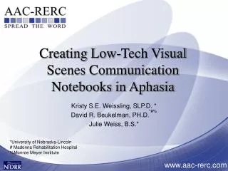 Creating Low-Tech Visual Scenes Communication Notebooks in Aphasia
