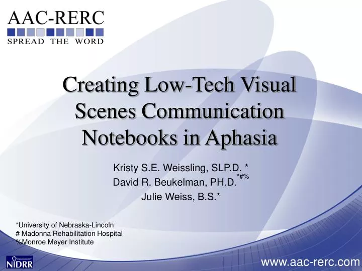 creating low tech visual scenes communication notebooks in aphasia