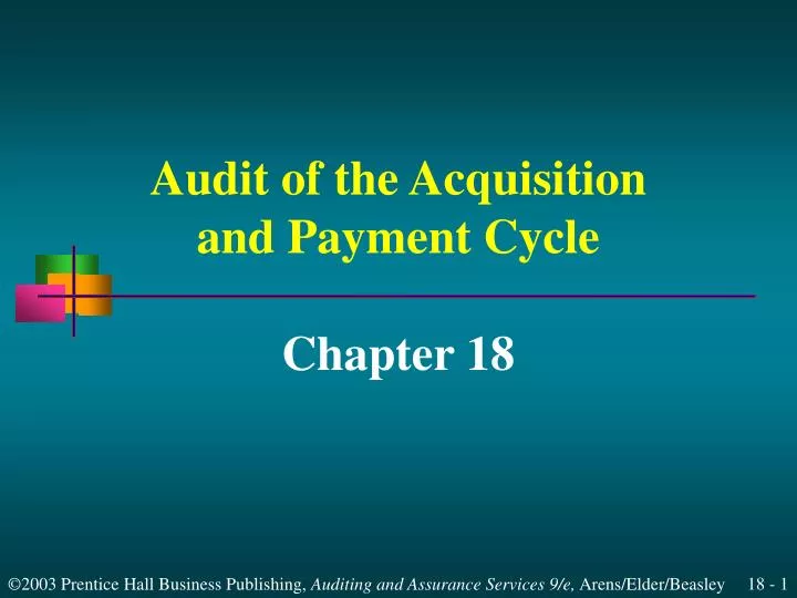 audit of the acquisition and payment cycle