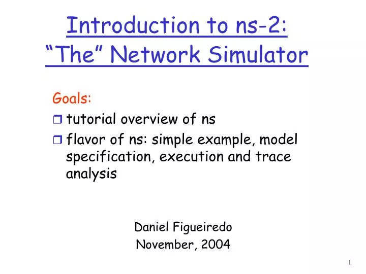 introduction to ns 2 the network simulator