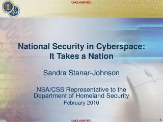 National Security in Cyberspace: It Takes a Nation