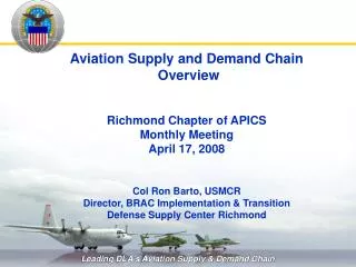 Aviation Supply and Demand Chain Overview