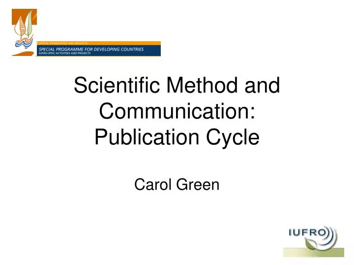 scientific method and communication publication cycle