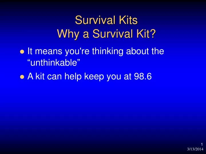 survival kits why a survival kit