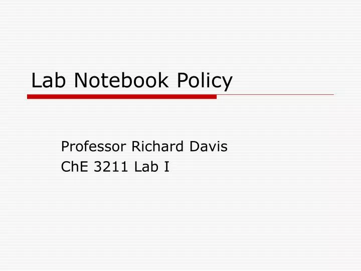 lab notebook policy