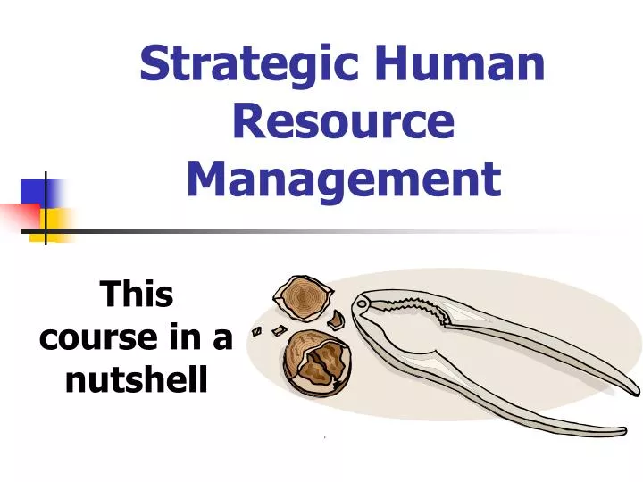 strategic human resource management