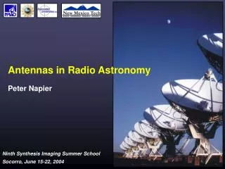 Antennas in Radio Astronomy