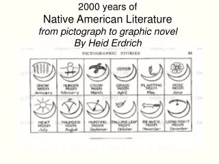 2000 years of Native American Literature from pictograph to graphic novel By Heid Erdrich