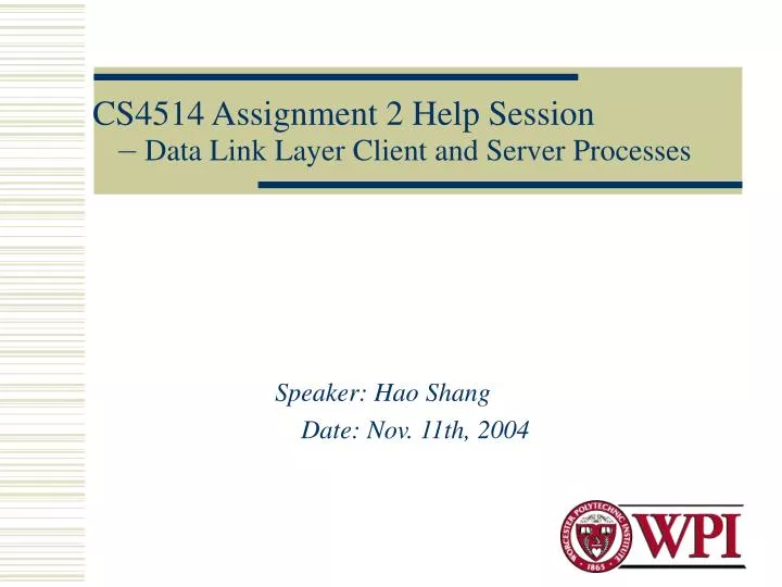 cs4514 assignment 2 help session data link layer client and server processes