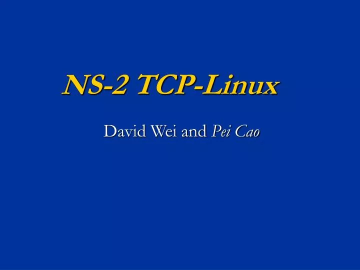 ns 2 tcp linux