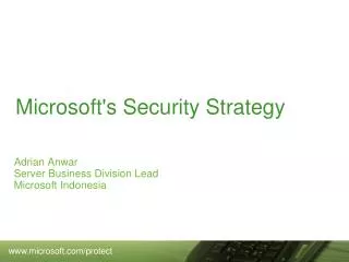 Microsoft's Security Strategy