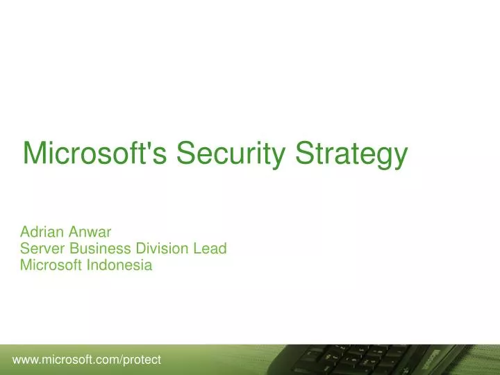 microsoft s security strategy