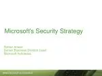 Microsoft's Security Strategy - slide 1