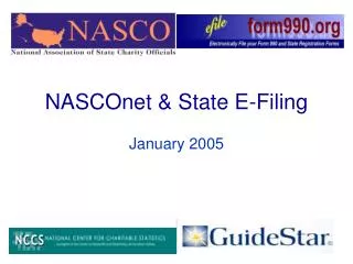 NASCOnet &amp; State E-Filing