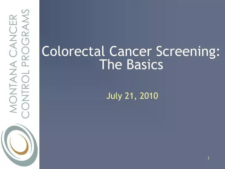 colorectal cancer screening the basics