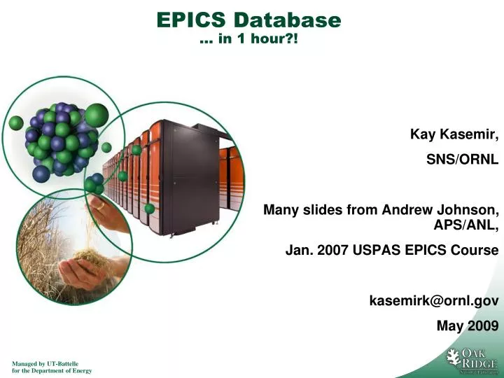 epics database in 1 hour