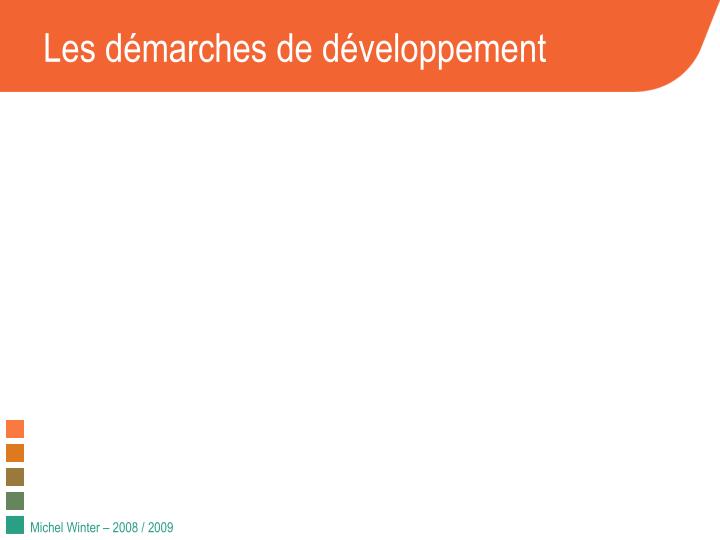 les d marches de d veloppement