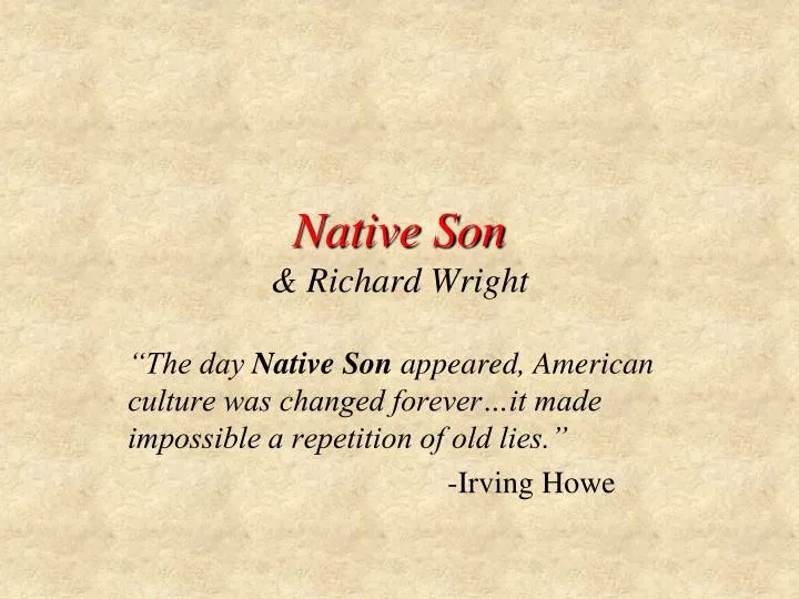 native son richard wright