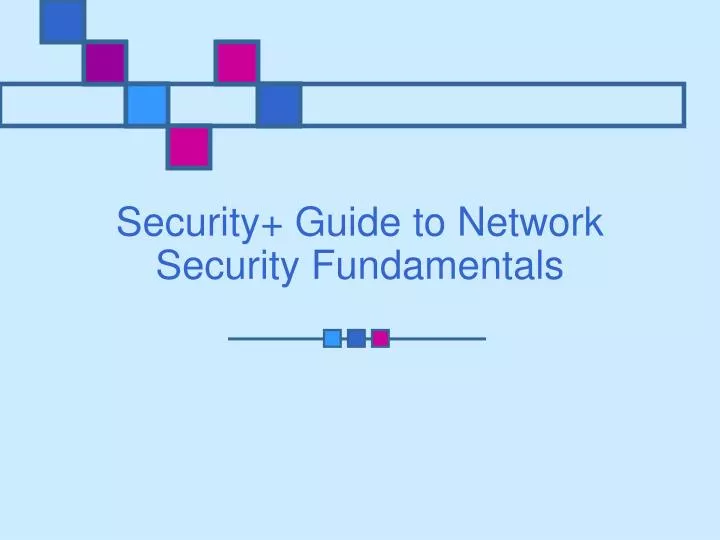 security guide to network security fundamentals