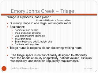 Emory Johns Creek – Triage