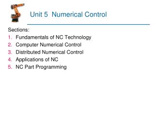 Unit 5 Numerical Control