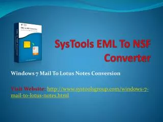 Windows 7 Mail to Lotus Notes