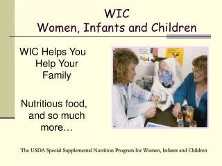 WIC Women, Infants and Children