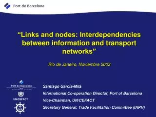 “Links and nodes: Interdependencies between information and transport networks”
