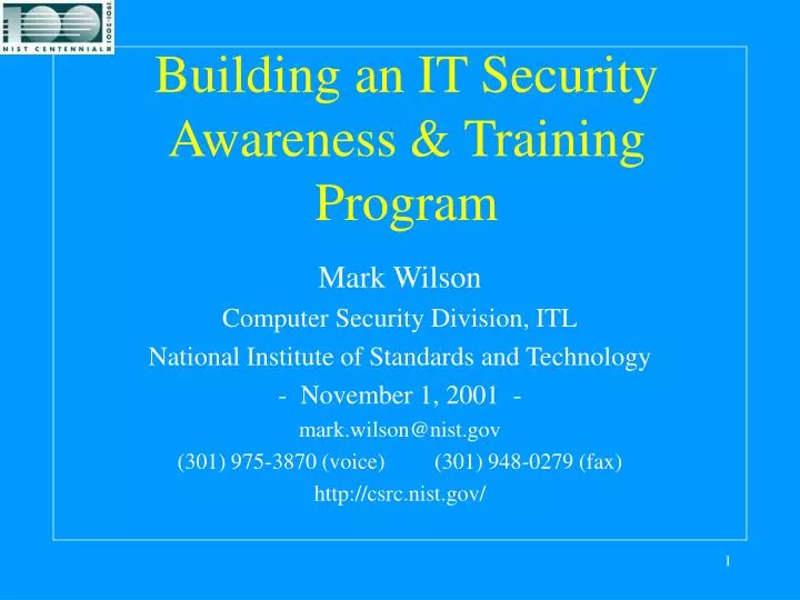 building an it security awareness training program