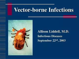 Vector-borne Infections