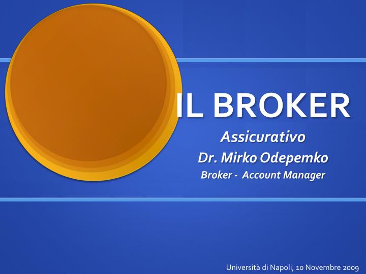 il broker assicurativo