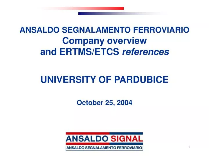 ansaldo segnalamento ferroviario company overview and ertms etcs references