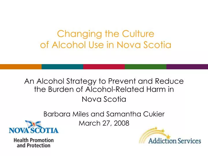 changing the culture of alcohol use in nova scotia