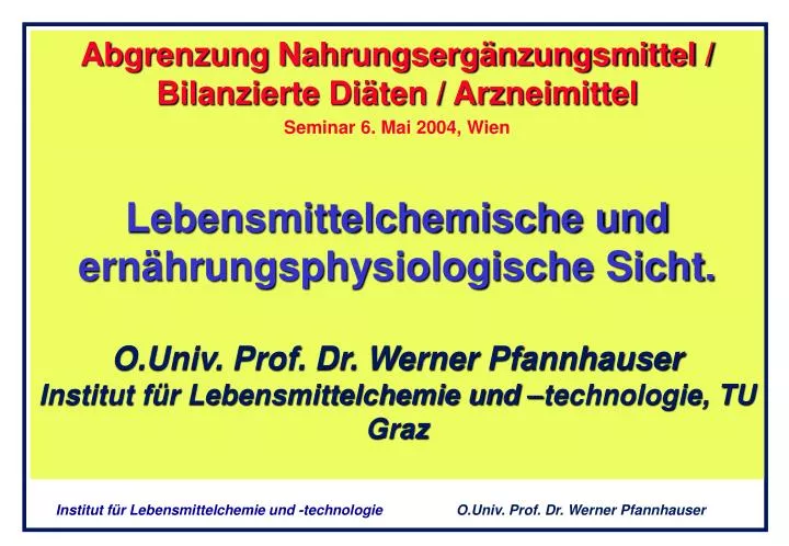 abgrenzung nahrungserg nzungsmittel bilanzierte di ten arzneimittel seminar 6 mai 2004 wien