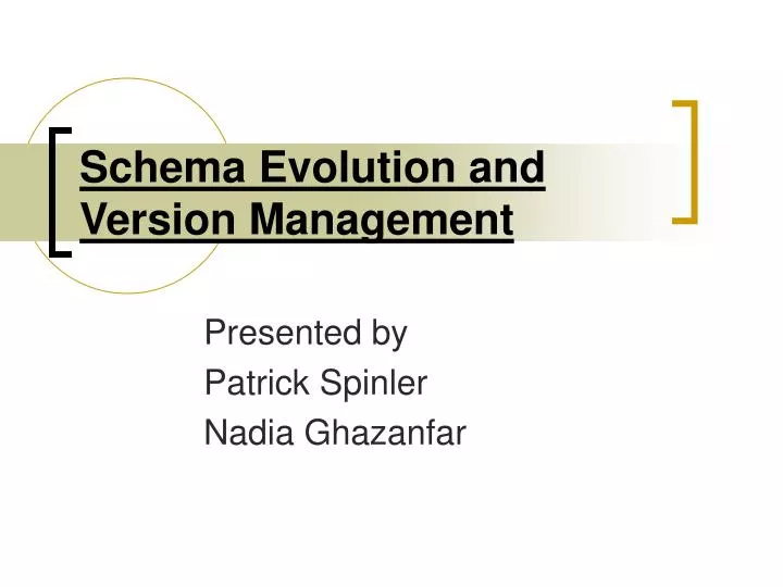 schema evolution and version management
