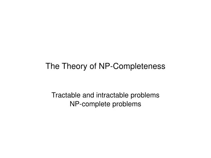 the theory of np completeness