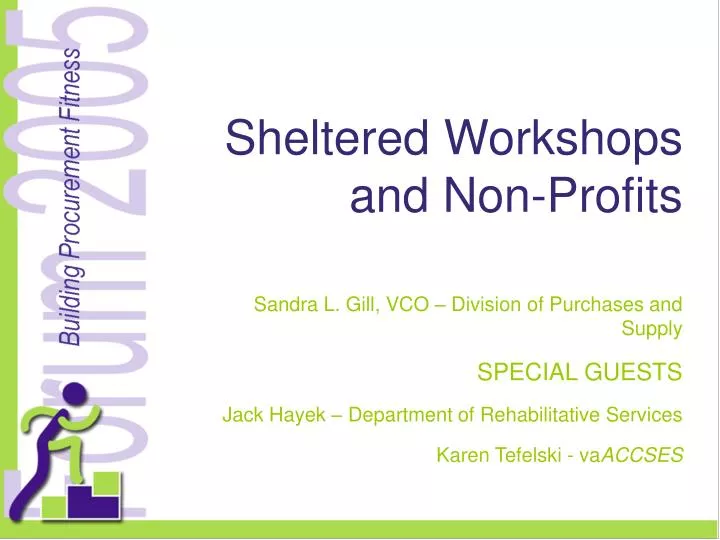 sheltered workshops and non profits