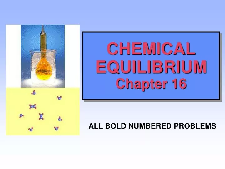 chemical equilibrium chapter 16