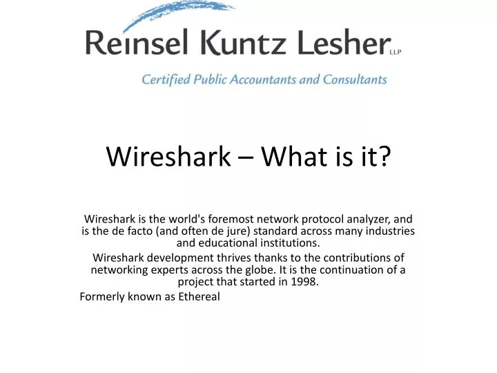 wireshark what is it