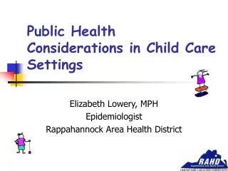 Public Health Considerations in Child Care Settings
