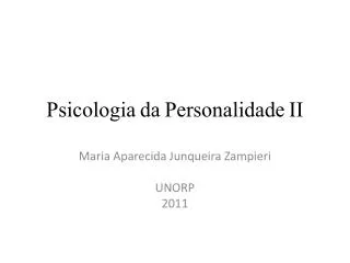 Psicologia da Personalidade II