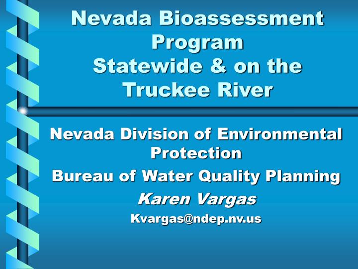 nevada bioassessment program statewide on the truckee river