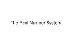The Real Number System - slide 1