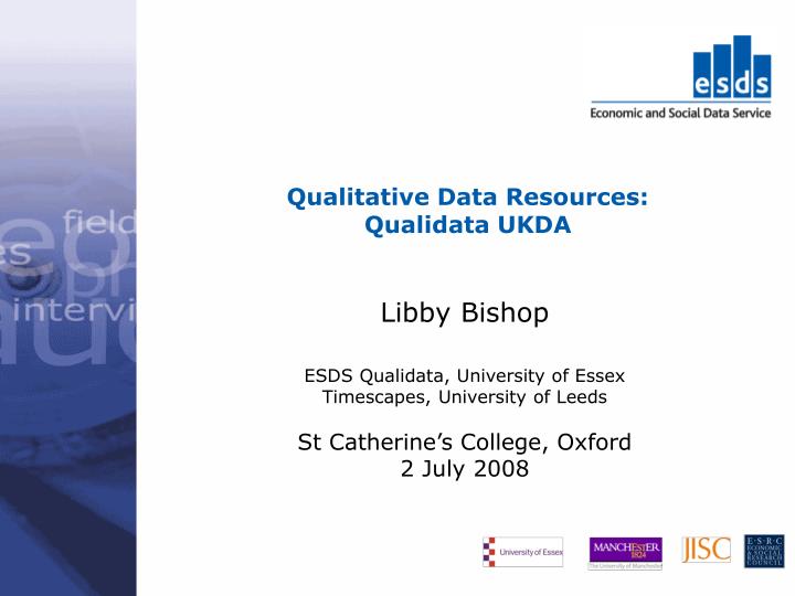 qualitative data resources qualidata ukda