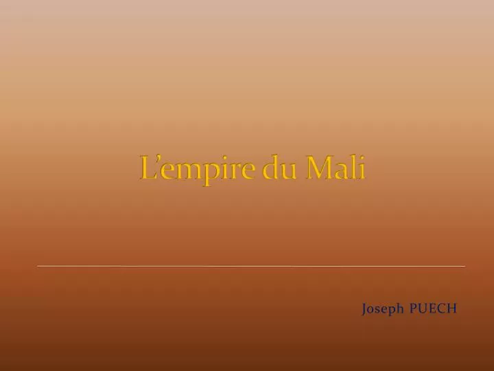 l empire du mali