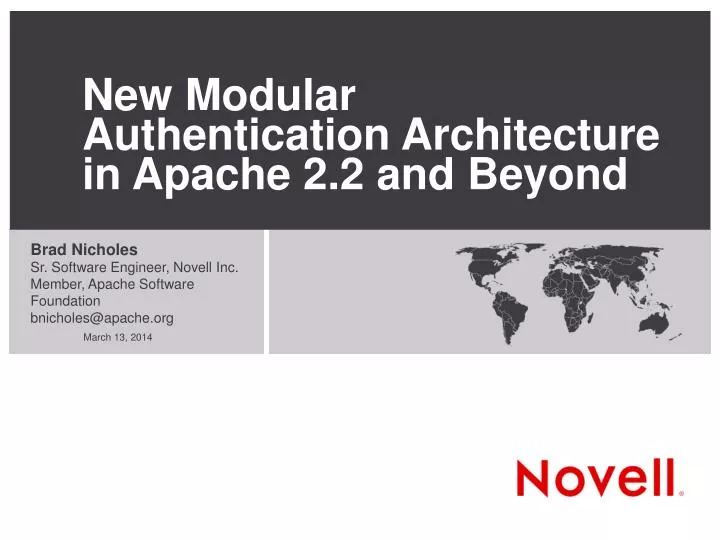 new modular authentication architecture in apache 2 2 and beyond